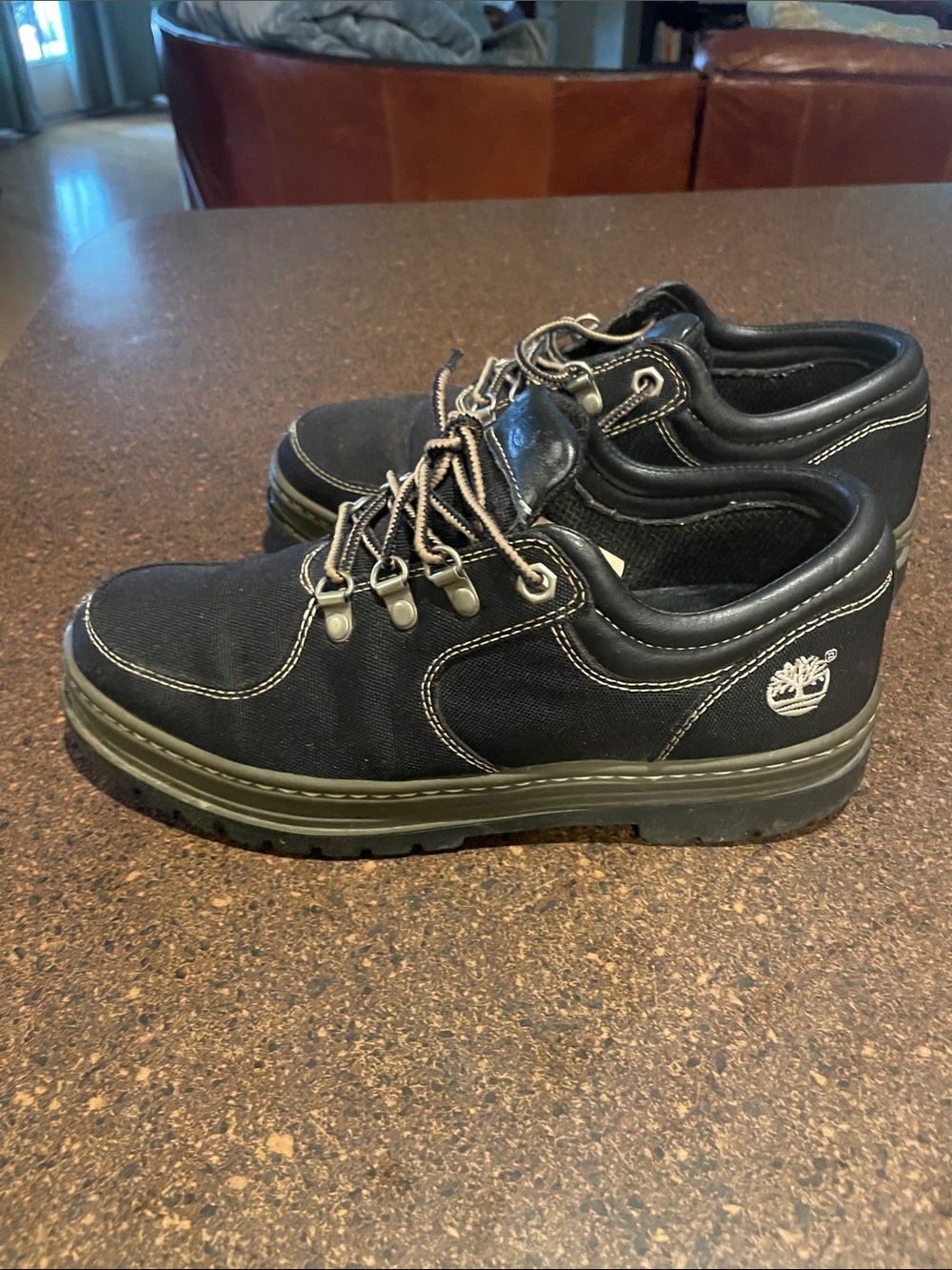 Timberland heritage Black Canvas Low-Cut Lace-Up shoes women’s 7.5